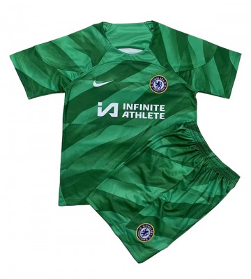 Chelsea Bramkarskie Koszulka Wyjazdowych Dziecięca 2023-24 Krótki Rękaw (+ Krótkie spodenki)